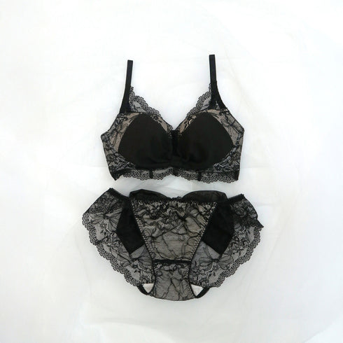 【新発売】Feliture極ふわブラ シフォンビッグリボン -ブラ&ショーツセット- 2set