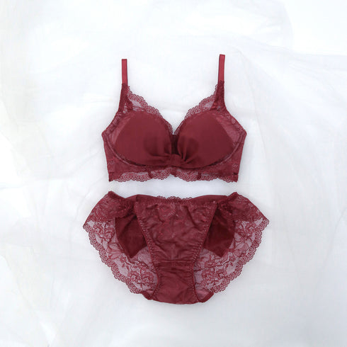 【新発売】Feliture極ふわブラ シフォンビッグリボン -ブラ&ショーツセット- 2set