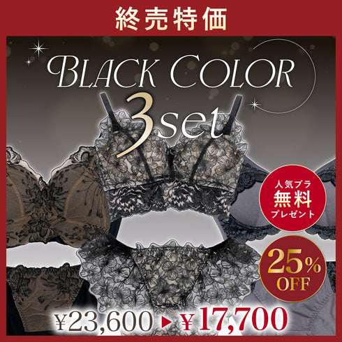 【終売特価】Black Color 3 Set