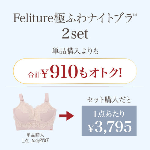 【新発売】Feliture極ふわナイトブラ -2set-