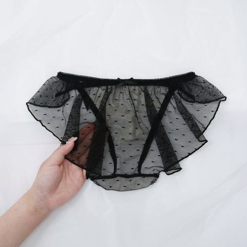 【新発売】Feliture極ふわブラ ドットチュールリボン -ブラ&ショーツセット-