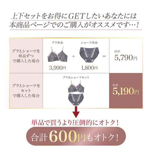 【新色発売】Feliture極ふわブラ -ブラ&ショーツセット-