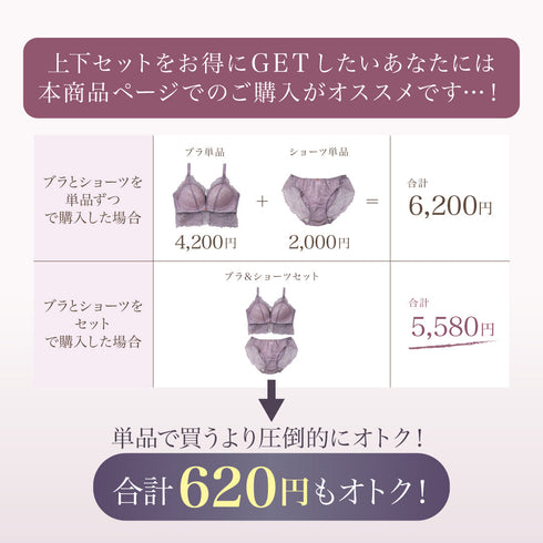 Feliture極ふわブラ ミニョンレーシー -ブラ&ショーツセット-