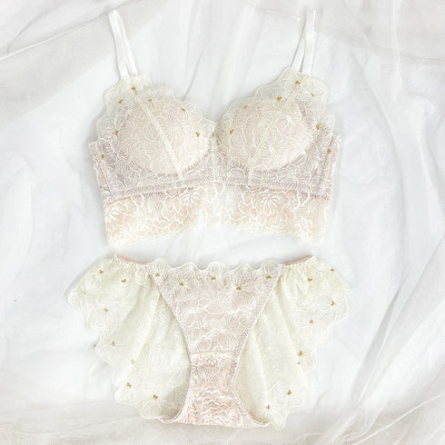 【BIGSALE】ふわっと盛れる 花束スフレブラ -ブラ&ショーツセット- 3set