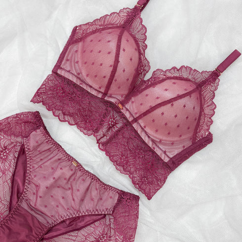 Feliture極ふわブラ ミニョンレーシー -ブラ&ショーツセット-