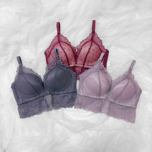 Feliture極ふわブラ ミニョンレーシー -ブラ&ショーツセット-