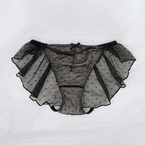 【新発売】Feliture極ふわブラ ドットチュールリボン -ブラ&ショーツセット-