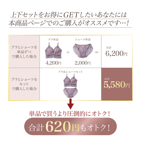 【新色発売】Feliture極ふわブラ ミニョンレーシー -ブラ&ショーツセット-