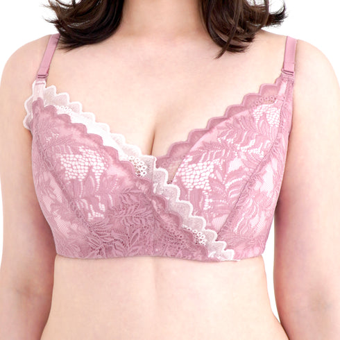 【グラマーサイズ】Feliture極ふわブラ -Leafブラ&ショーツセット- 2Set