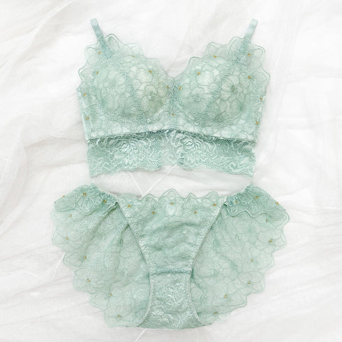 【BIGSALE】ふわっと盛れる 花束スフレブラ -ブラ&ショーツセット- 3set