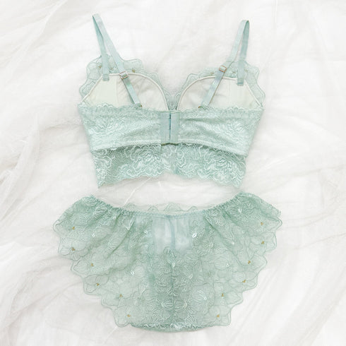 ふわっと盛れる 花束スフレブラ -ブラ&ショーツセット- 2set