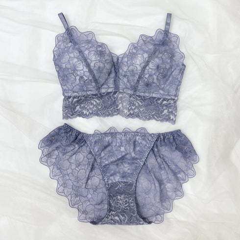 【BIGSALE】ふわっと盛れる 花束スフレブラ -ブラ&ショーツセット- 3set