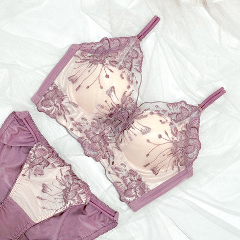 Feliture極ふわブラ グレースフラワー -ブラ&ショーツセット- 4set