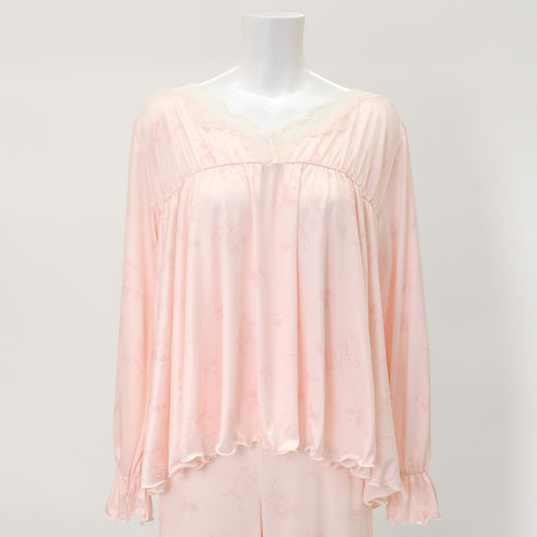 ブーケ柄ふわとろルームウェアセット