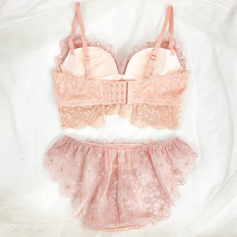 【BIGSALE】ふわっと盛れる 花束スフレブラ -ブラ&ショーツセット-