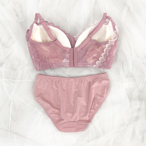 【グラマーサイズ】Feliture極ふわブラ -Leafブラ&ショーツセット- 2Set