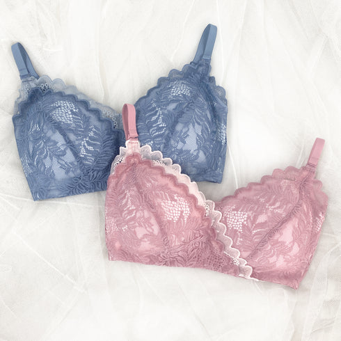 【グラマーサイズ】Feliture極ふわブラ -Leafブラ&ショーツセット-