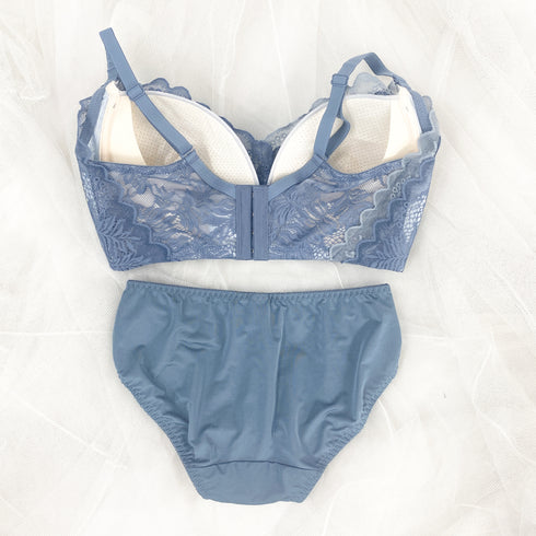 【グラマーサイズ】Feliture極ふわブラ -Leafブラ&ショーツセット-