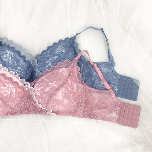 【グラマーサイズ】Feliture極ふわブラ -Leafブラ&ショーツセット- 2Set