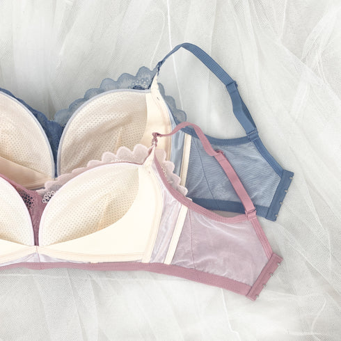 【グラマーサイズ】Feliture極ふわブラ -Leafブラ&ショーツセット-