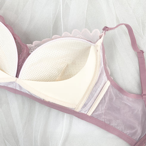 【グラマーサイズ】Feliture極ふわブラ -Leafブラ&ショーツセット- 2Set