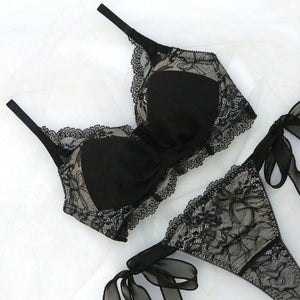 【新発売】Feliture極ふわブラ シフォンビッグリボン -ブラ＆ショーツセット-