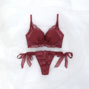 【新発売】Feliture極ふわブラ シフォンビッグリボン -ブラ＆ショーツセット-