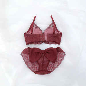 【新発売】Feliture極ふわブラ シフォンビッグリボン -ブラ＆ショーツセット-