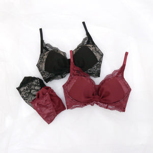 【新発売】Feliture極ふわブラ シフォンビッグリボン -ブラ＆ショーツセット-