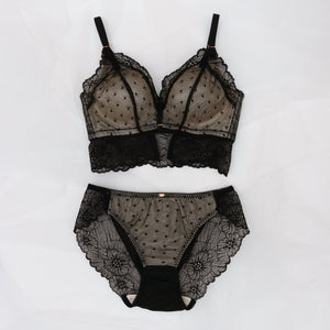 【新色発売】Feliture極ふわブラ   ミニョンレーシー -ブラ＆ショーツセット-