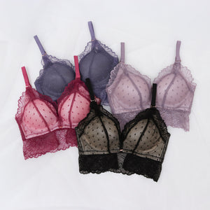 【新色発売】Feliture極ふわブラ   ミニョンレーシー -ブラ＆ショーツセット-