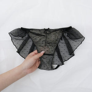 【新発売】Feliture極ふわブラ ドットチュールリボン -ブラ＆ショーツセット-