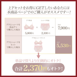 【BIG SALE】くぎづけ谷間ブラ  ルナローズ -ブラ＆ショーツセット-