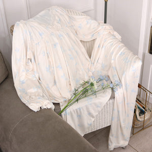 ブーケ柄ふわとろルームウェアセット