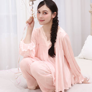 ブーケ柄ふわとろルームウェアセット