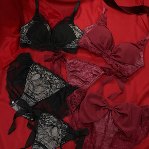 【新発売】Feliture極ふわブラ シフォンビッグリボン -ブラ＆ショーツセット-