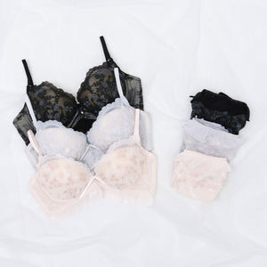 【BIGSALE】【新発売】くぎづけ谷間ブラ ミラージュブーケ -ブラ＆ショーツセット- 3set