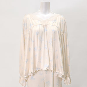 ブーケ柄ふわとろルームウェアセット