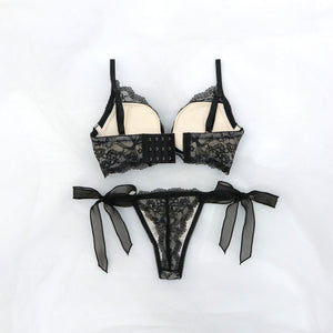 【新発売】Feliture極ふわブラ シフォンビッグリボン -ブラ＆ショーツセット-