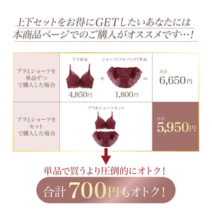Feliture極ふわブラ シフォンビッグリボン -ブラ＆ショーツセット-
